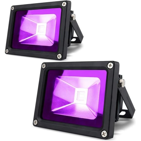 2 Pack 10w LED Black Light Blacklight for Fluorescent Neon Glow in The Dark - Picture 1 of 5